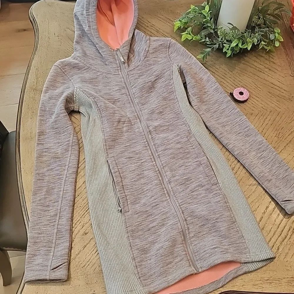 Bench Gray and Pink Hooded Jacket Size S